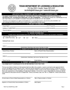 Limited Liability Ownership Form